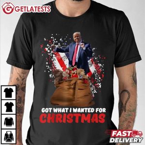 Got What I Wanted For Christmas Trump Won 2024 President T Shirt (2)