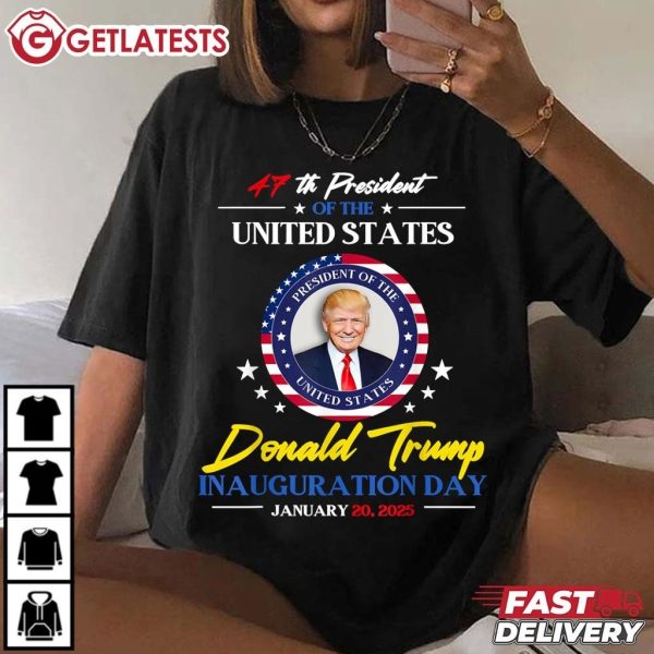 President Donald Trump Inauguration Day 2025 47th American President T Shirt (1)