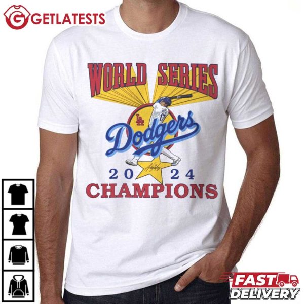 Dodgers 2024 World Series Champions Shohei Ohtani Baseball T Shirt (3)