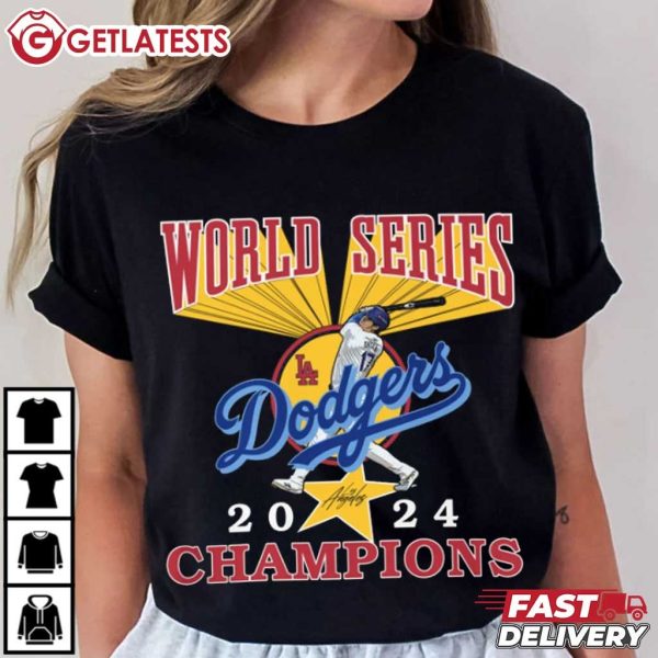 Dodgers 2024 World Series Champions Shohei Ohtani Baseball T Shirt (4)