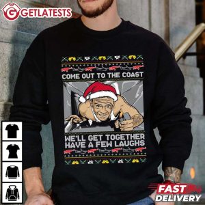 John McClane Come Out To The Coast Die Hard Ugly Christmas T Shirt (1)