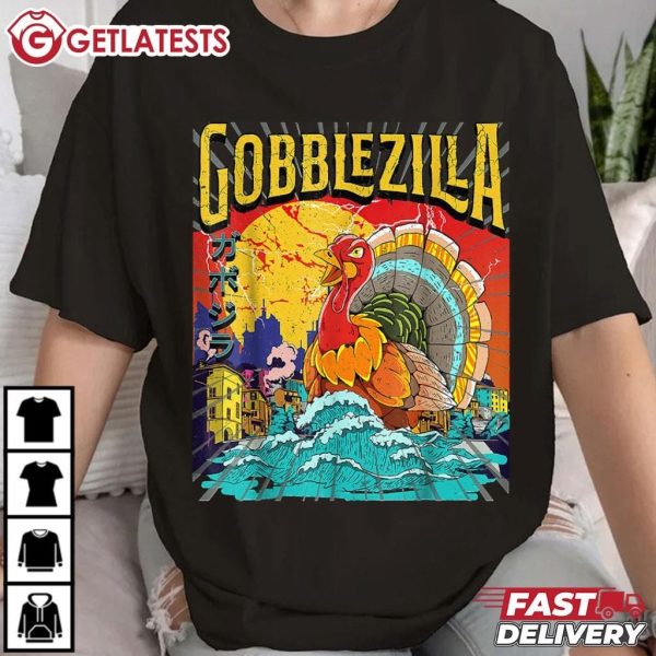 Gobblezilla Godzilla Turkey Day Thanksgiving T Shirt (1)