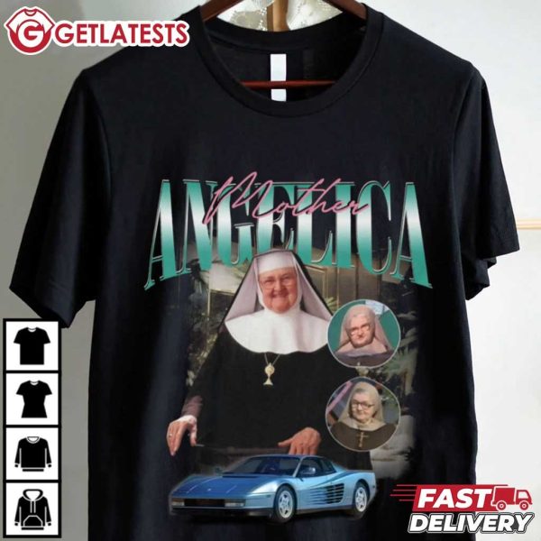 Mother Angelica 90s Vintage Graphic Style T Shirt (2)