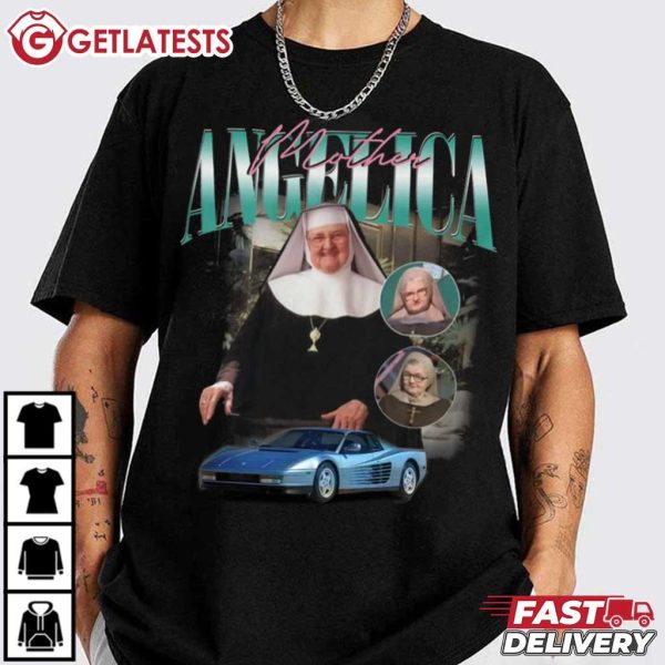 Mother Angelica 90s Vintage Graphic Style T Shirt (3)