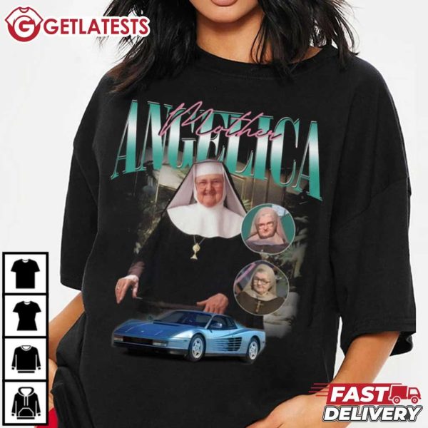 Mother Angelica 90s Vintage Graphic Style T Shirt (4)