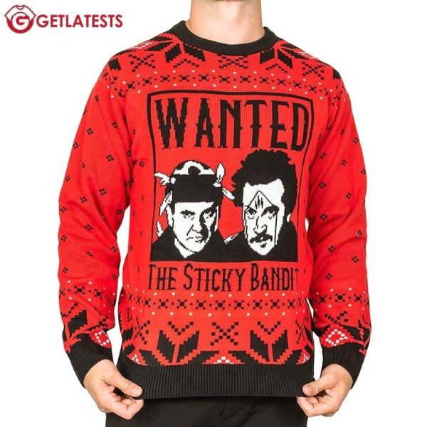 Wanted Sticky Bandits Home Alone Christmas Ugly Sweater (1)