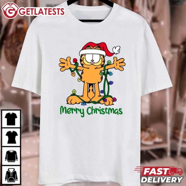 Garfield Merry Christmas Funny Cat Gift For Fan T Shirt (2)