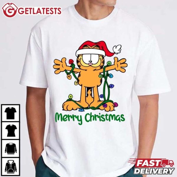 Garfield Merry Christmas Funny Cat Gift For Fan T Shirt (3)