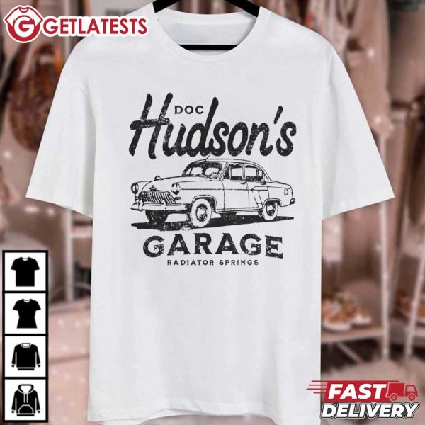 Doc Hudson Garage Radiator Springs Cars Cartoon T Shirt (2)