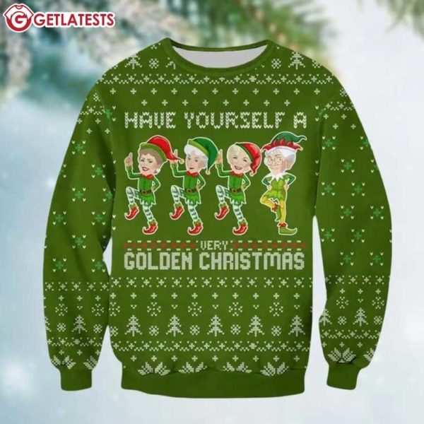 Golden Girls Have Yourself A Very Golden Christmas Ugly Sweater (2)