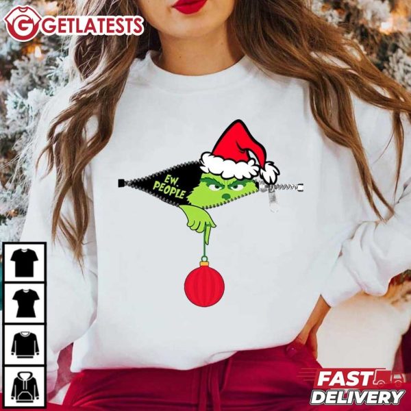 Ew People Christmas Grinch Sarcastic T Shirt (1)