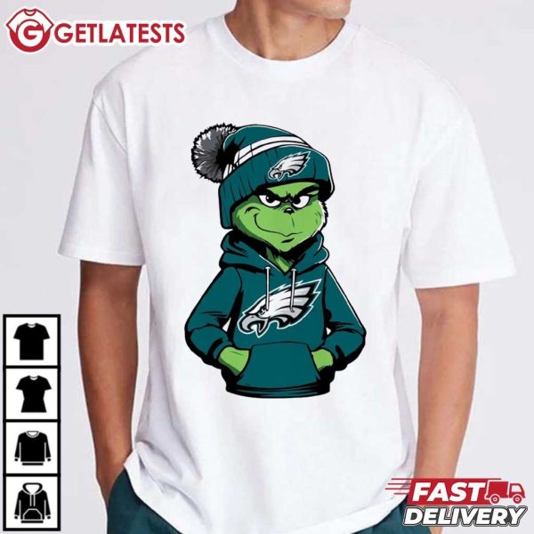 The Grinch Philadelphia Eagles Christmas T Shirt (3)