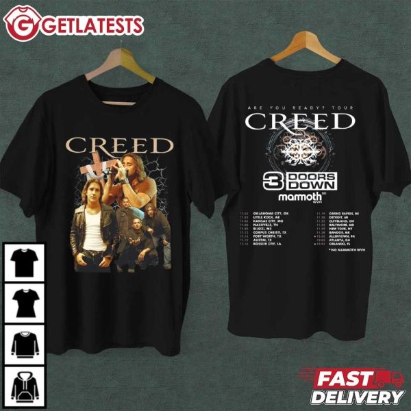 Creed 3 Doors Down Rock Band 2024 Tour T Shirt (2)