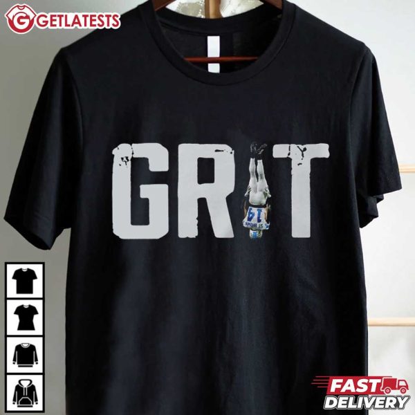 GRIT Amon Ra St Brown Detroit Lions Football T Shirt (2)