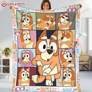 Bingo Heeler Bluey Soft Cozy Fleece Blanket (3)