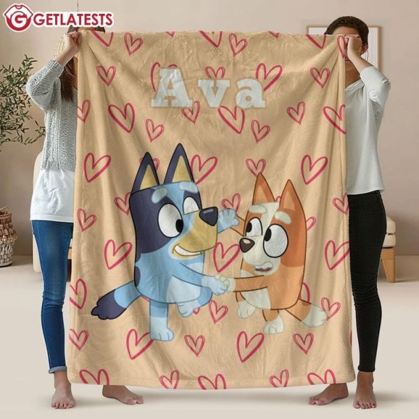 Bluey And Bingo Kids Custom Fleece Blanket (2)