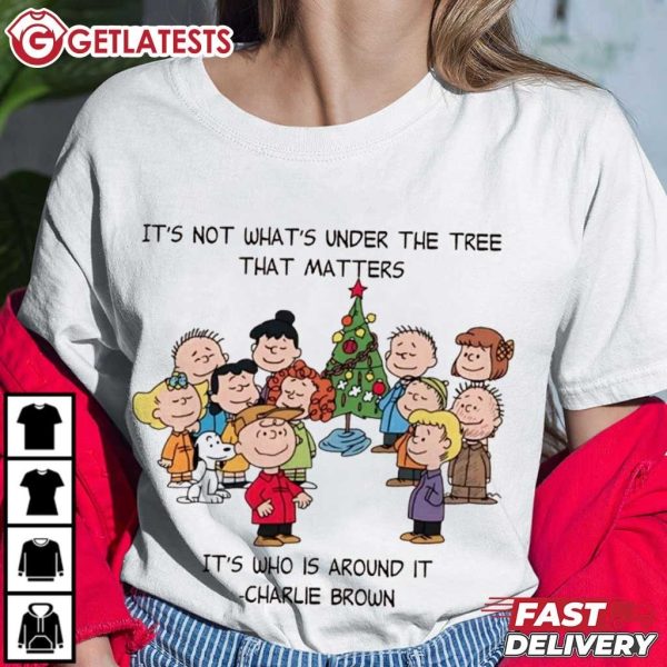 Charlie Brown It's Not What's Under the Tree That Matters Peanuts T Shirt (3)