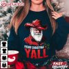 Merry Christmas Yall Cowboy Santa Texas Western Howdy Xmas T Shirt (1)