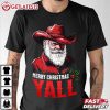 Merry Christmas Yall Cowboy Santa Texas Western Howdy Xmas T Shirt (4)