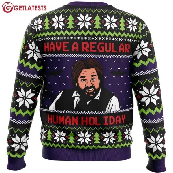 Regular Human Holiday What We Do In The Shadows Ugly Christmas Sweater (2)