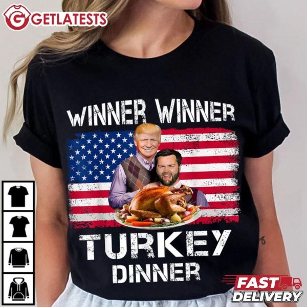 Trump Vance Winner Winner Turkey Dinner Thanksgiving T Shirt (1)