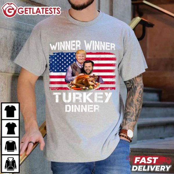 Trump Vance Winner Winner Turkey Dinner Thanksgiving T Shirt (2)