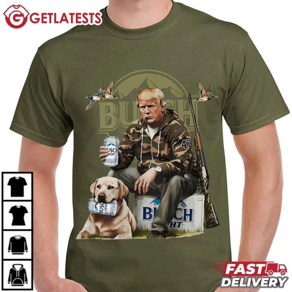 Trump Hunting Busch Light Beer T Shirt (3)