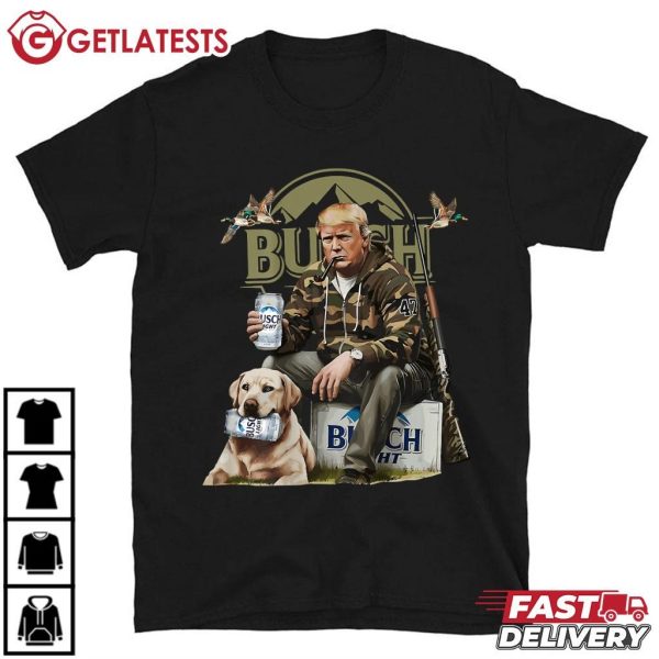 Trump Hunting Busch Light Beer T Shirt (2)