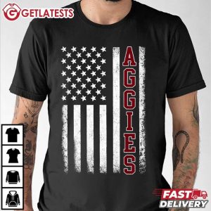 Aggies American Flag Retro Graphic Vintage T Shirt (3)