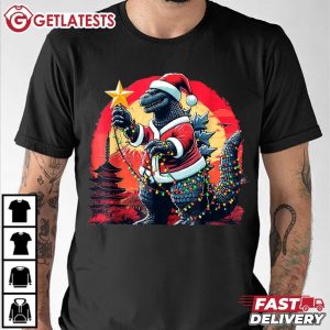 Santazilla Godzilla Japanese Monster Kaiju Dinosaur Christmas T Shirt (3)