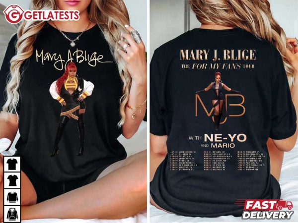 Mary J Blige The For My Fans Tour 2025 Graphic Music T Shirt (1)