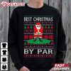 Santa Golf Best Christmas By Par Golf Lover T Shirt (1)