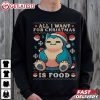 Snorlax All I Want For Christmas Is Food Pokemon T Shirt (1)