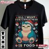 Snorlax All I Want For Christmas Is Food Pokemon T Shirt (2)