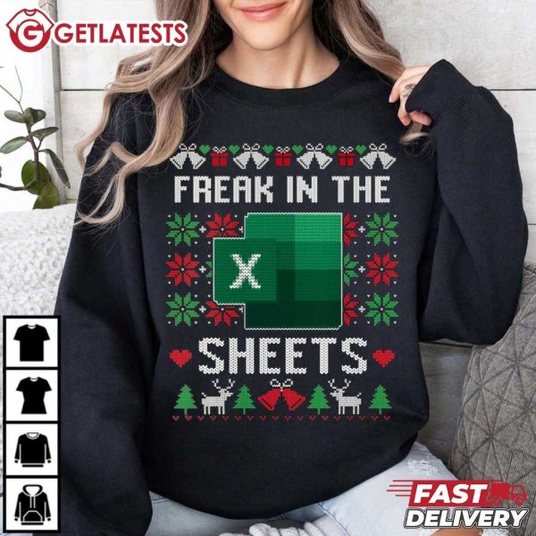 Excel Office Freak In The Sheets Christmas T Shirt (1)