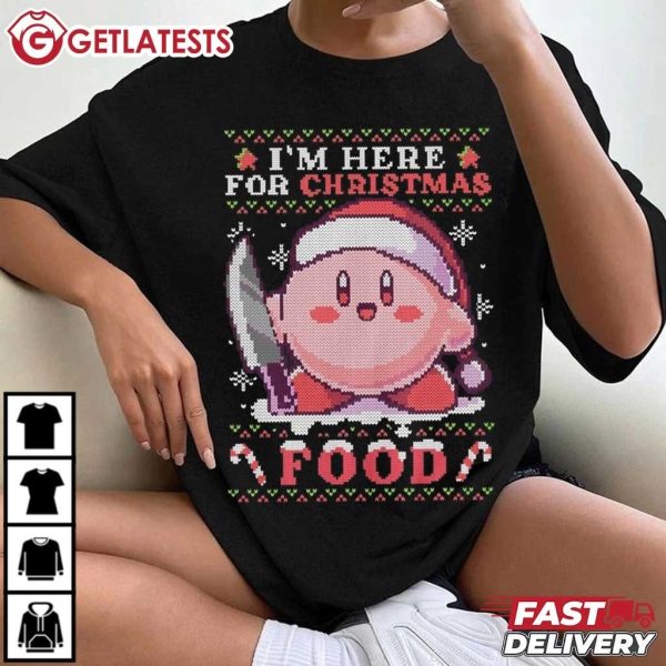 Kirby Knife I'm Here For Christmas Food T Shirt (3)