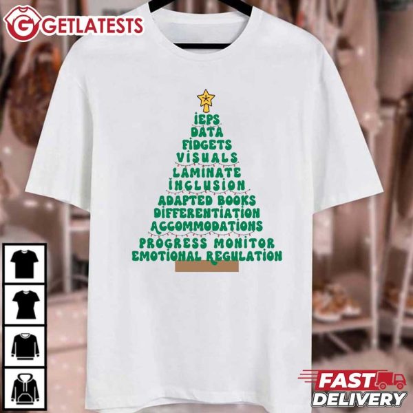 Special Ed Teacher Christmas Tree T Shirt (2)