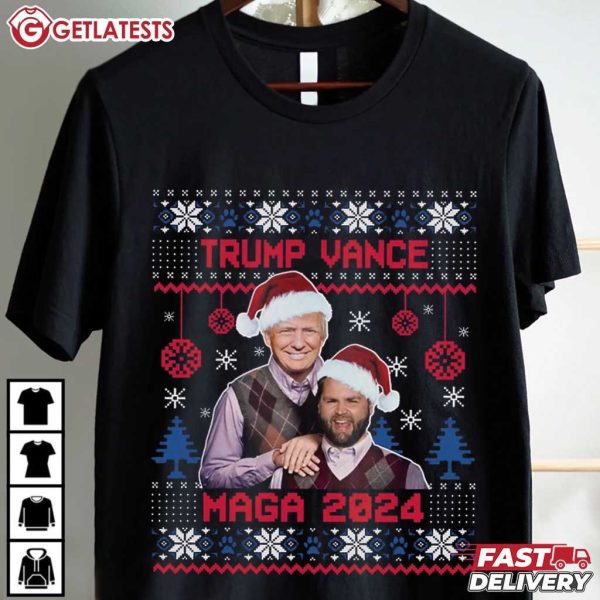 Trump Vance MAGA 2024 Funny Christmas T Shirt (2)