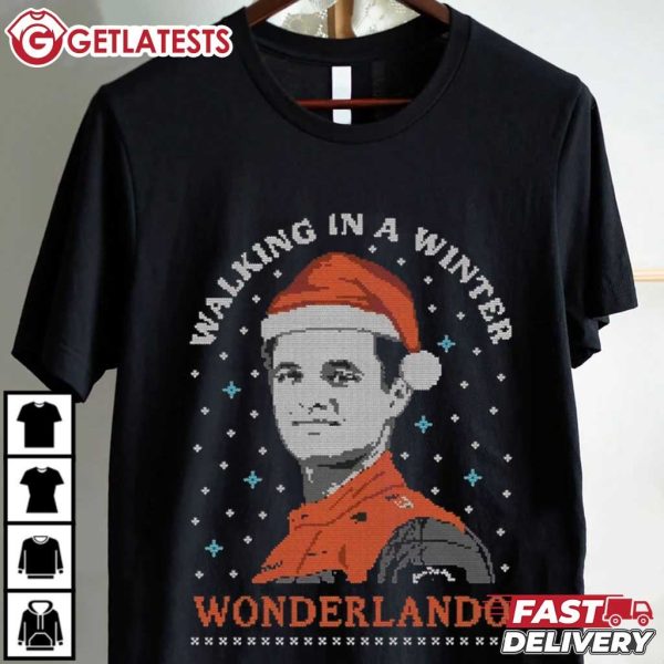 Lando Norris Walking In A Winter Wonderlando Christmas T Shirt (2)