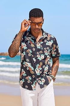 Best hawaiian floral shirt mens