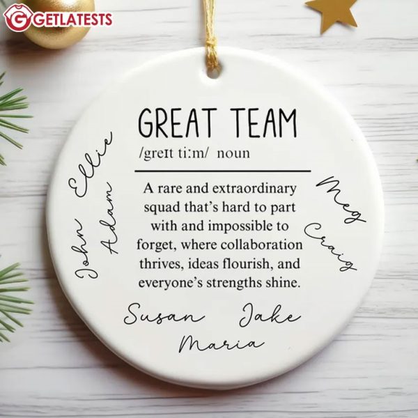 Coworker Great Team Personalized Christmas Ornament (3)