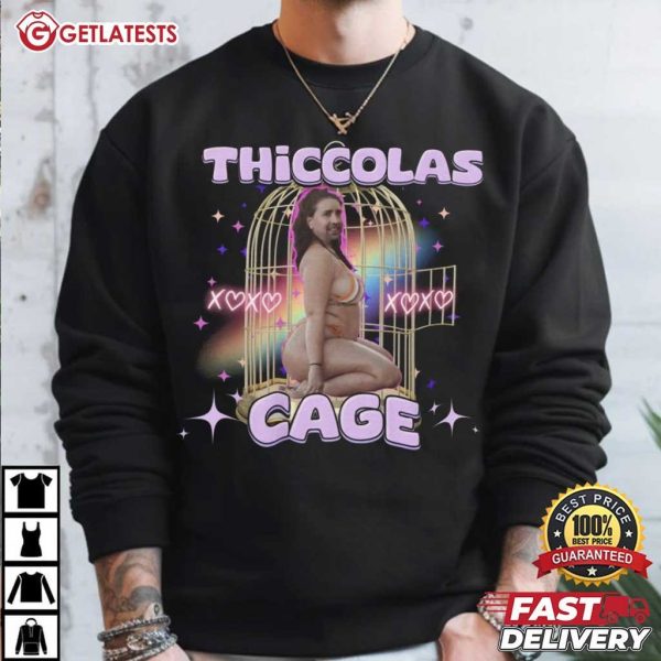 Thiccolas Cage Funny Nicolas Cage Meme T Shirt (1)