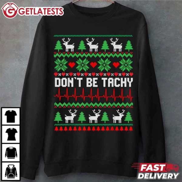 Cardiac Nurse Tachy Funny Cardiology Christmas T Shirt (2)