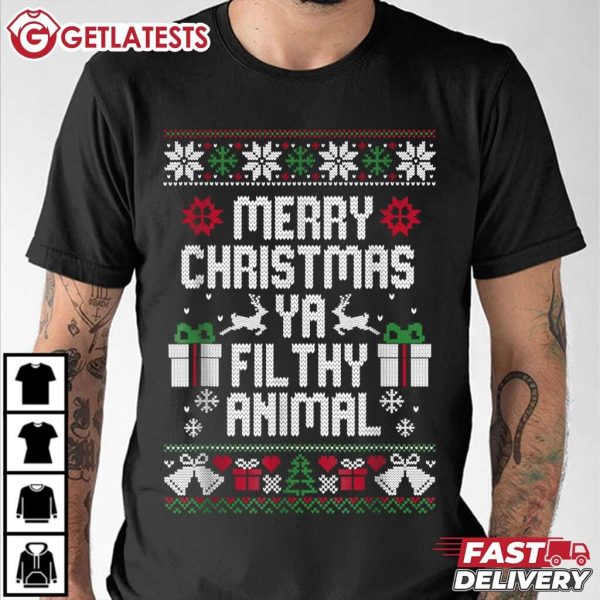 Merry Christmas Ya Filthy Animal Xmas T Shirt (3)