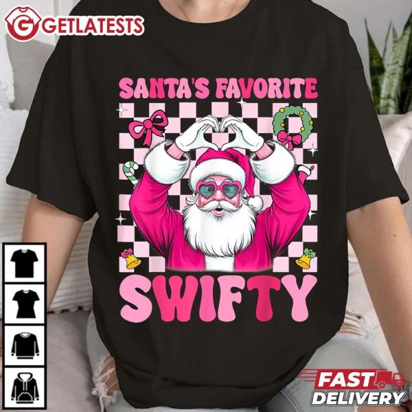 Santa's Favorite Swifty Funny Merry Christmas T Shirt (3)