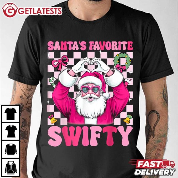 Santa's Favorite Swifty Funny Merry Christmas T Shirt (2)