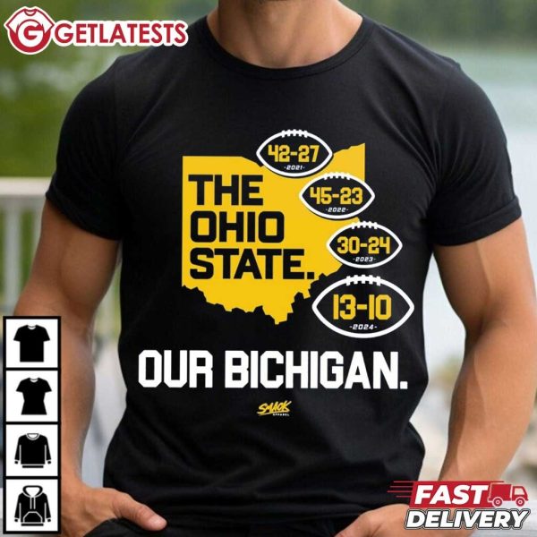 Michigan College Fan Our Bichigan 2024 Anti OSU T Shirt (3)