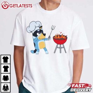 Bluey Bandit BBQ Gift For Dad Bluey T Shirt (3)