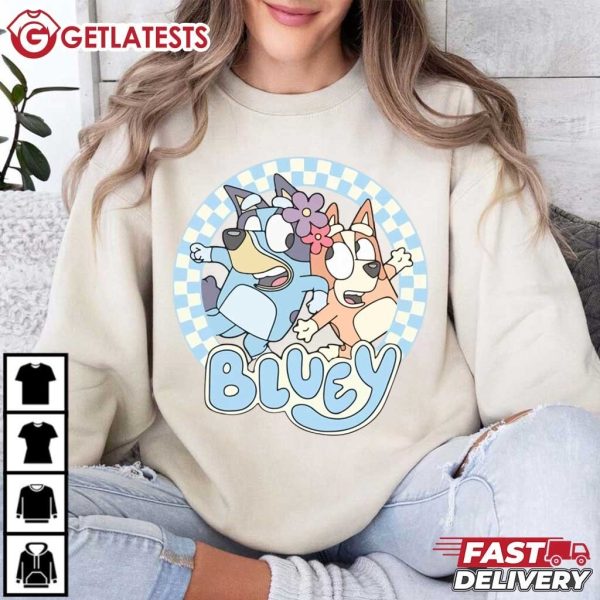 Bluey And Bingo Cute Gift For Kids Cartoon T Shirt (1)