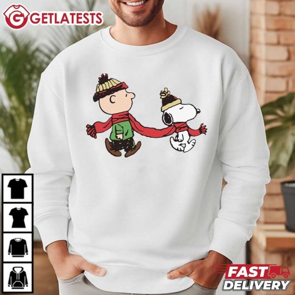 Snoopy And Charlie Brown Scarf Share Cute Christmas T Shirt (4)